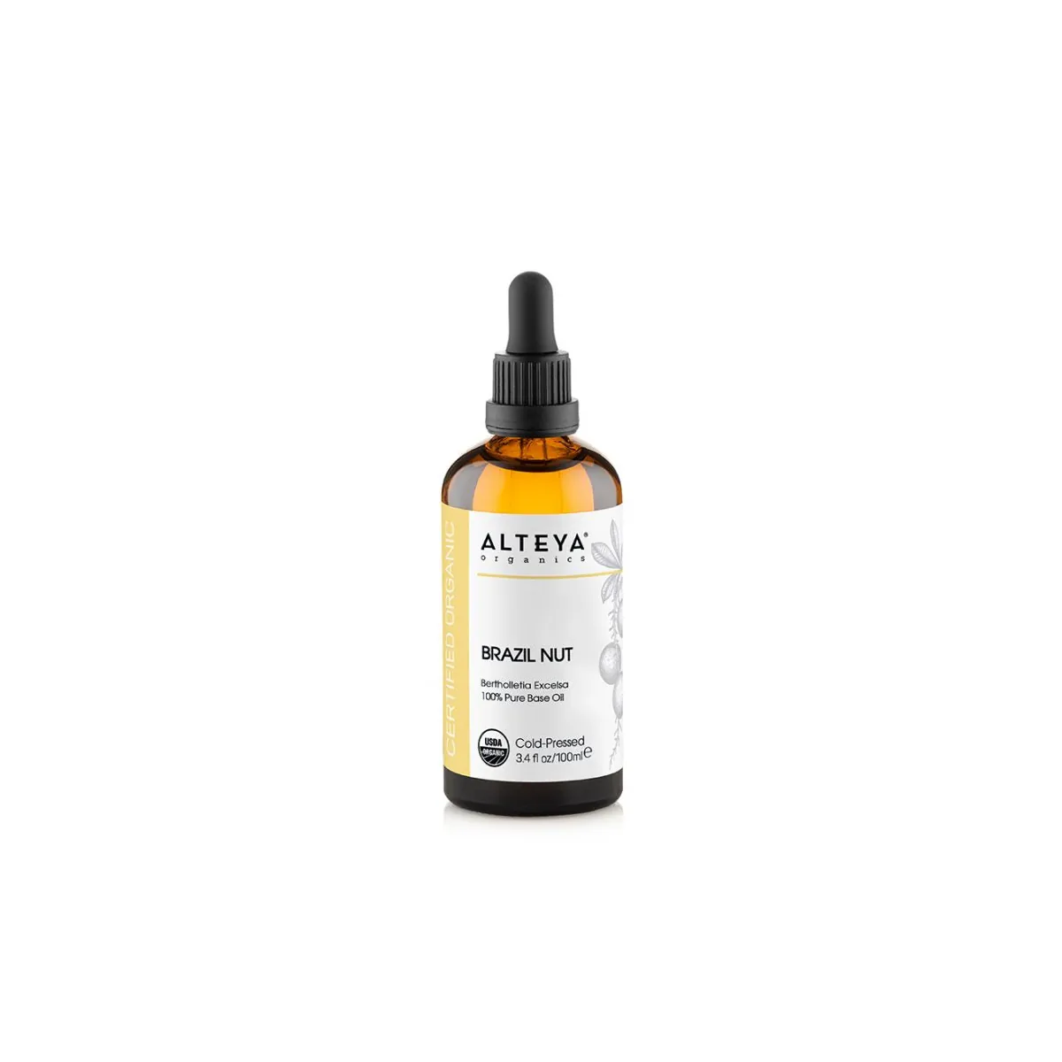 Brazil Nut (Bertholletia Excelsa) 100% Organic Carrier Oil - Cold Pressed