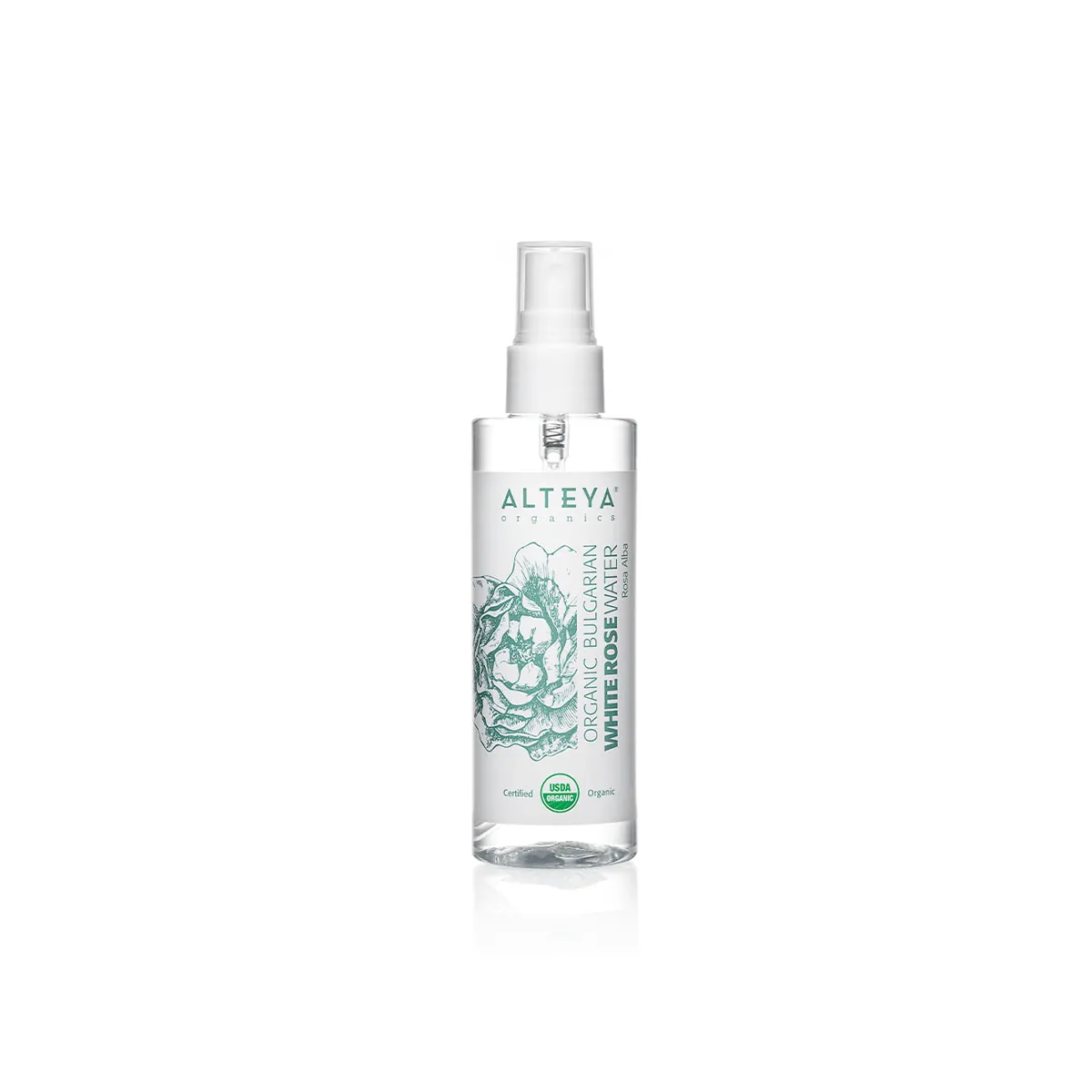 Organic Bulgarian White Rose Water (Rosa Alba) 100ml PET Spray Bottle