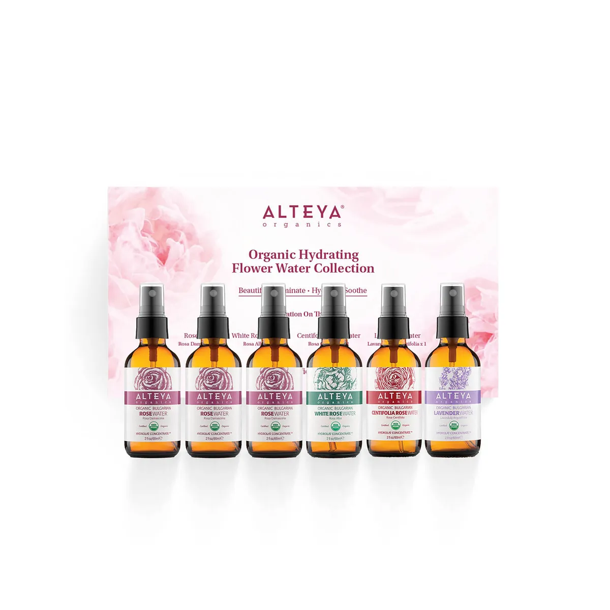 Organic Hydrating Flower Water Collection 6 x