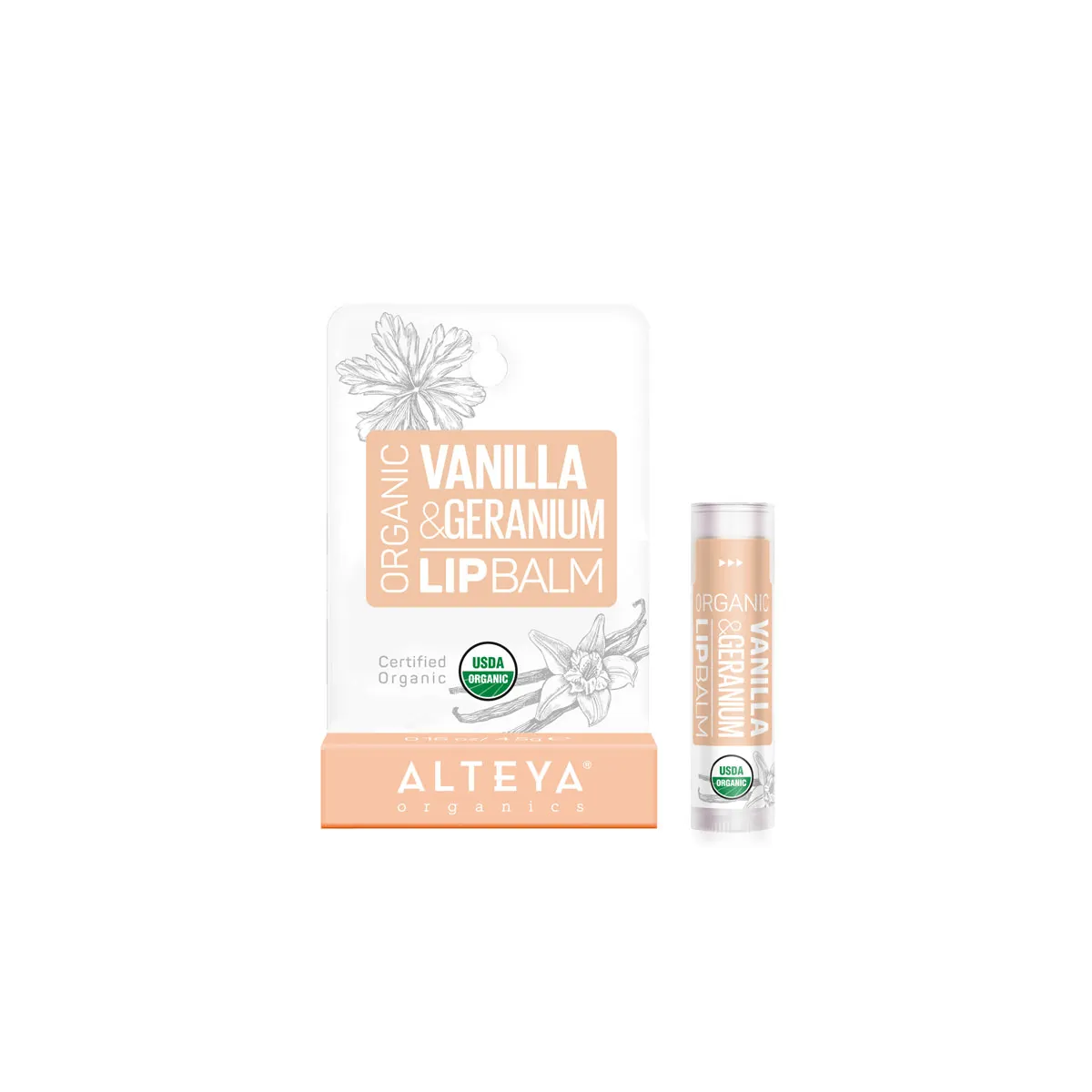 Organic Lip Balm Vanilla & Geranium
