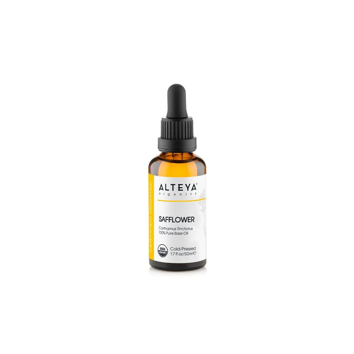 Safflower (Carthamus Tinctorius) 100% Oganic Carrier Oil - Cold Pressed