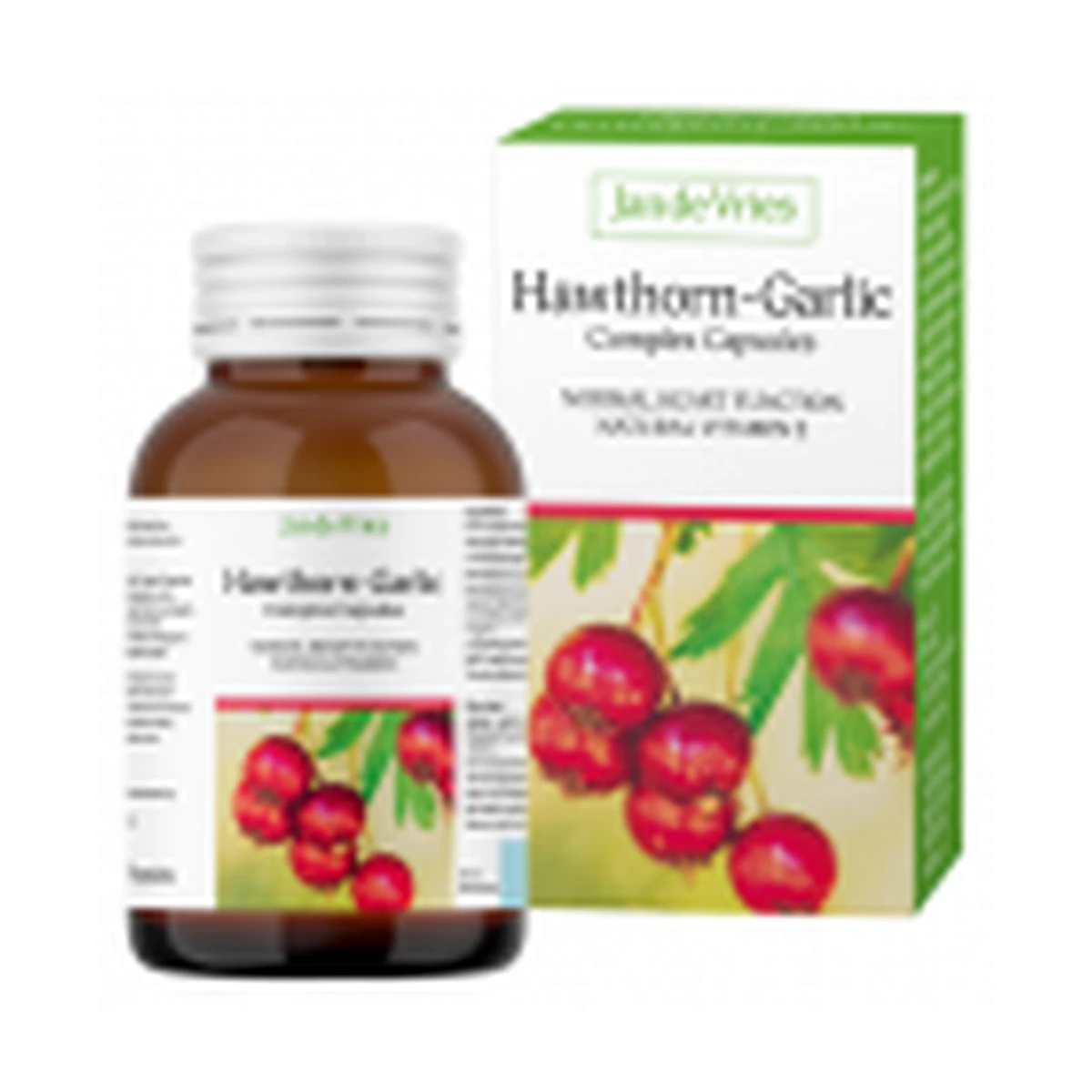Jan de Vries Hawthorn Garlic Capsules
