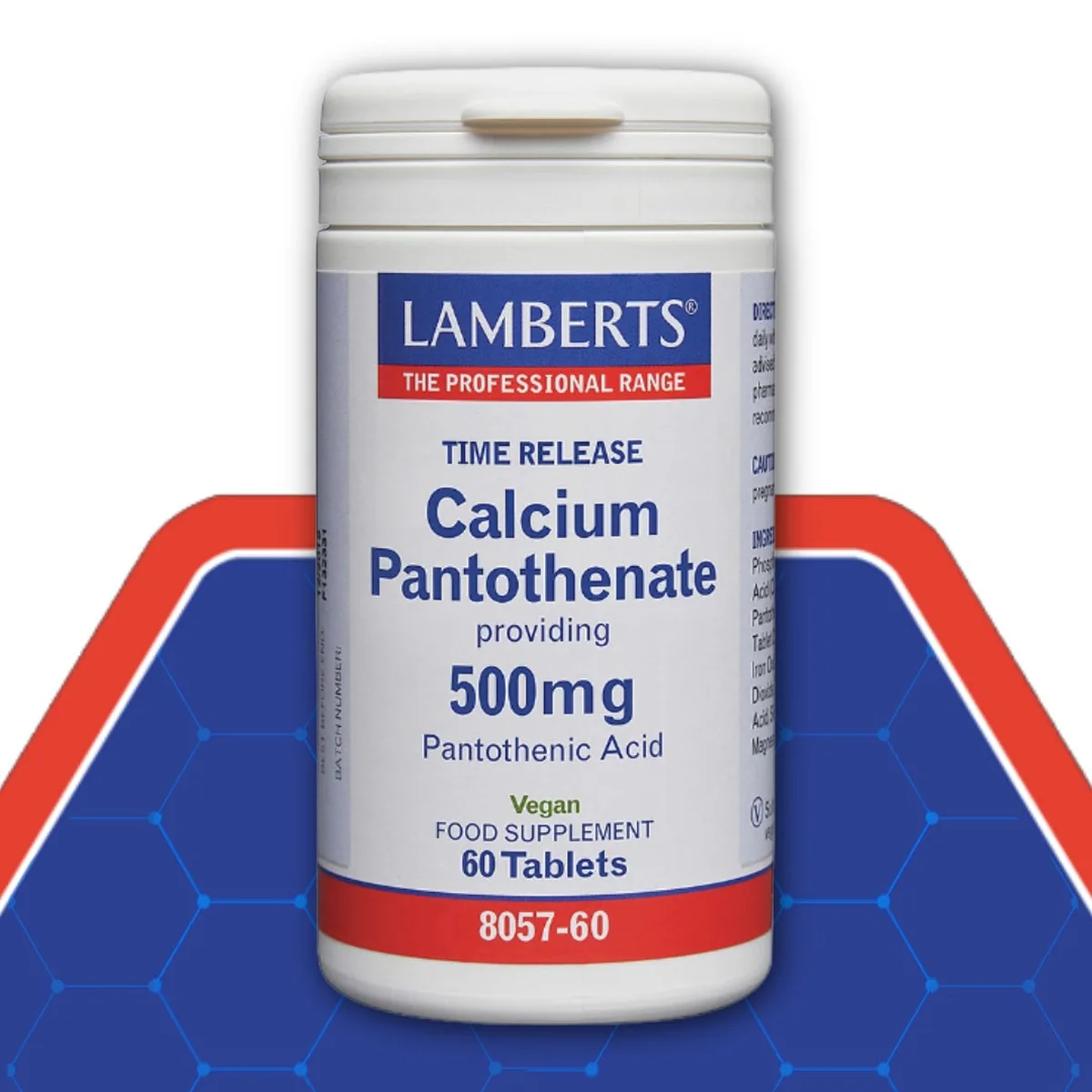 Calcium Pantothenate 500mg – Vitamin B5 (pantothenic acid)