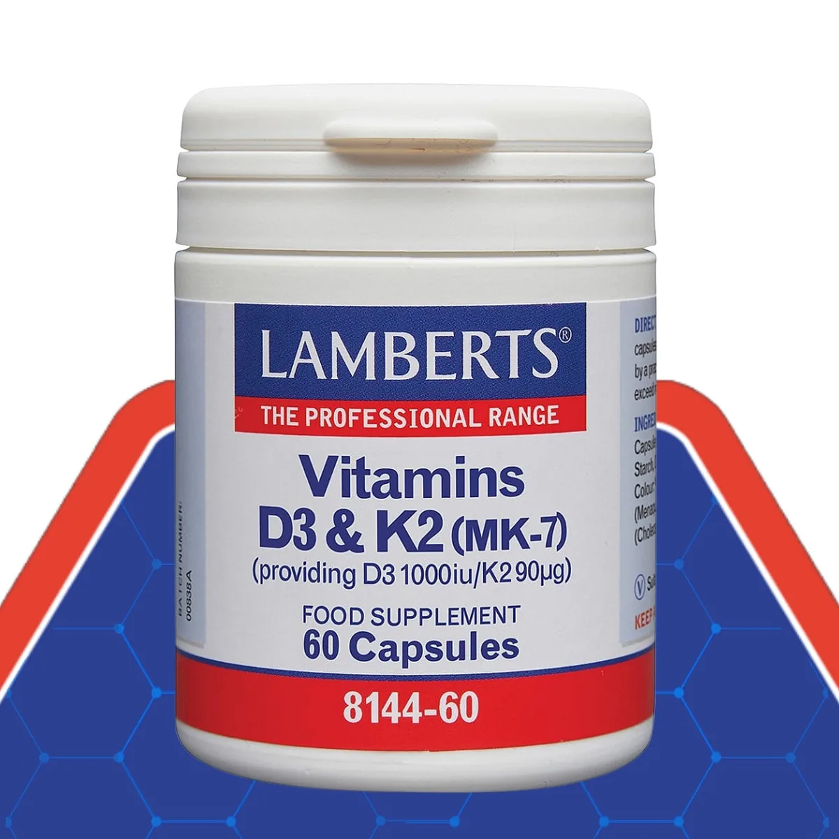 Vitamins D3 (1000iu) and K2 (90µg)