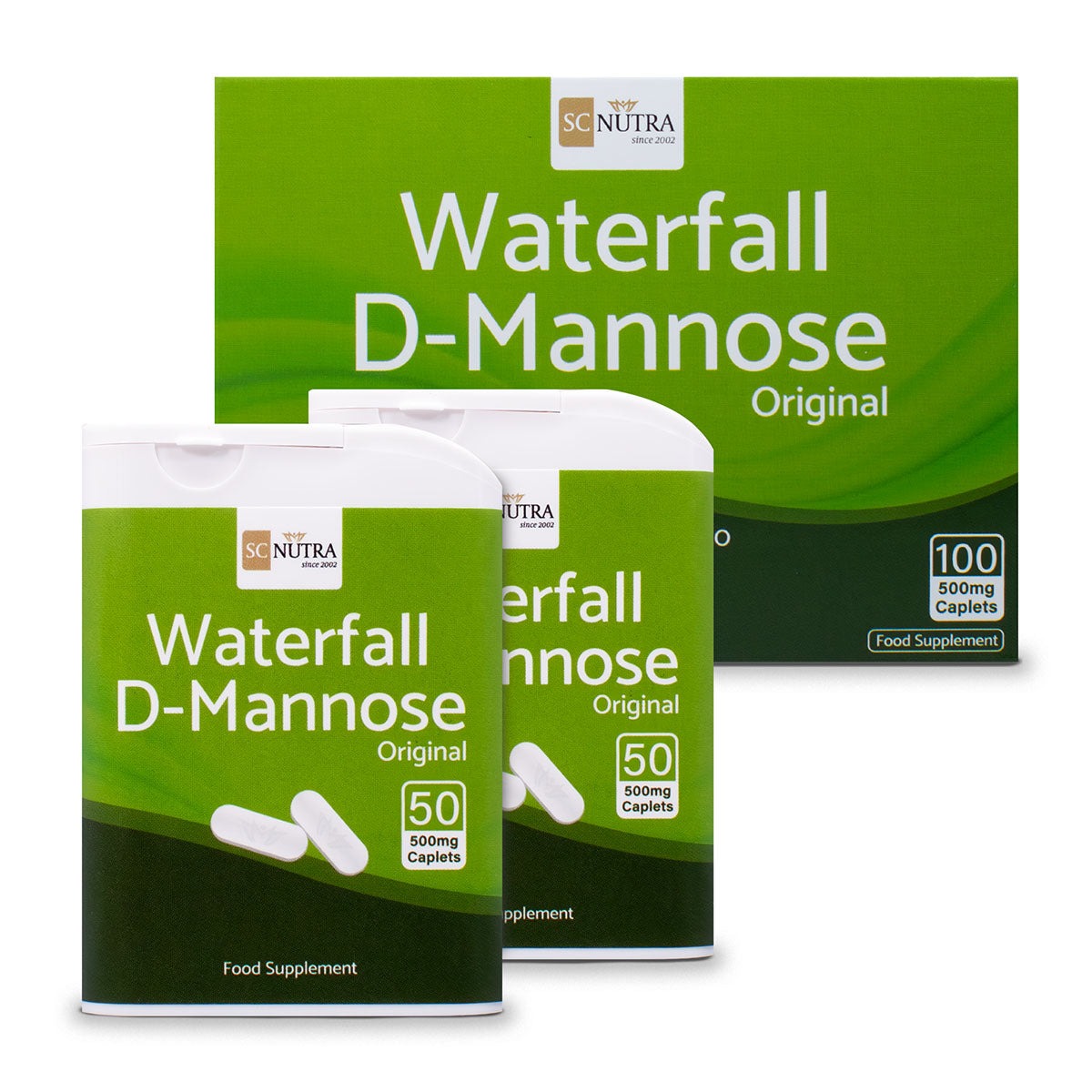 Waterfall D-Mannose Caplets 500mg