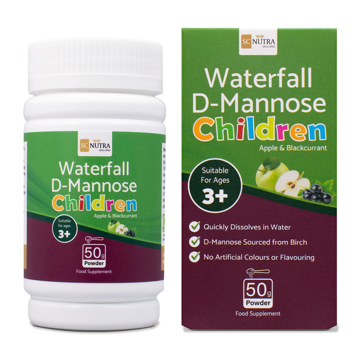 Waterfall D-Mannose Children Apple & Blackcurrant Powder