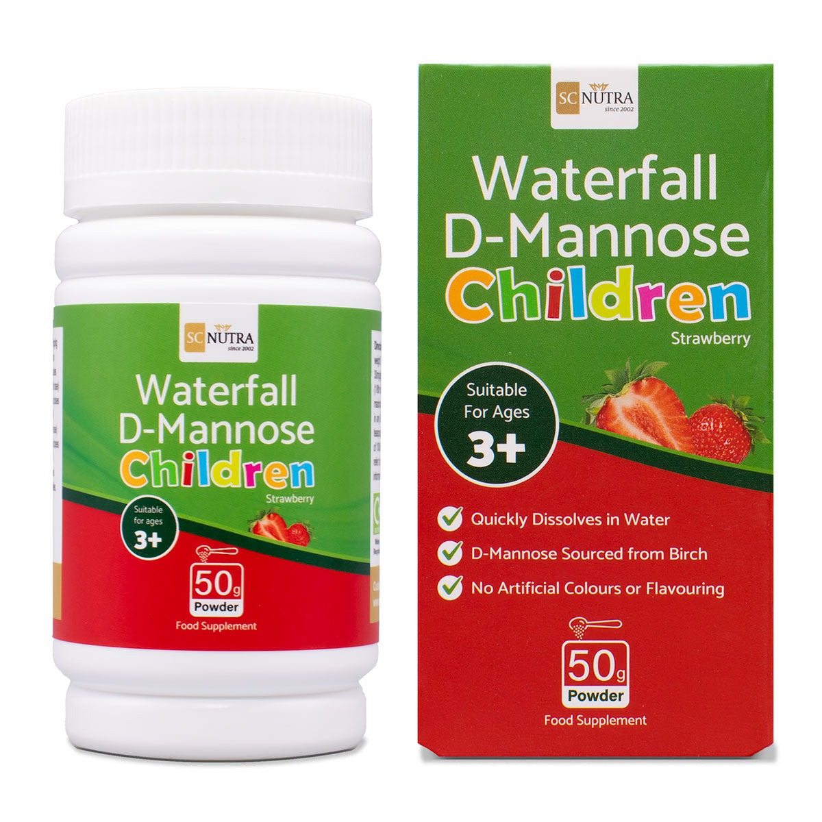Waterfall D-Mannose Children Strawberry Powder